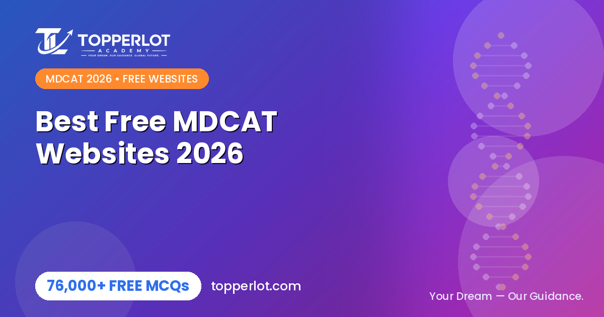 Best free MDCAT preparation websites in Pakistan 2026 on Topperlot Academy