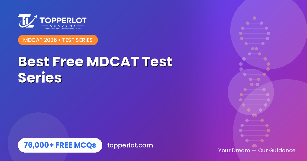Best free MDCAT test series online 2026, Topperlot Academy ranked tests