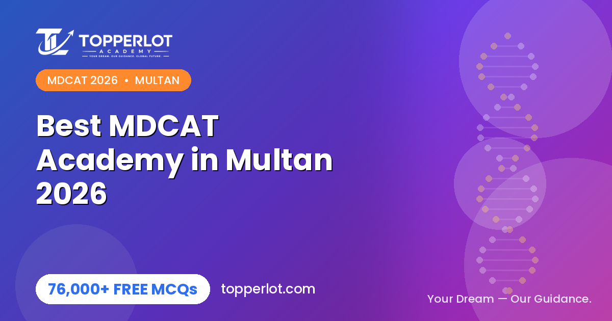 Best MDCAT academy in Multan 2026 and free online option, Topperlot