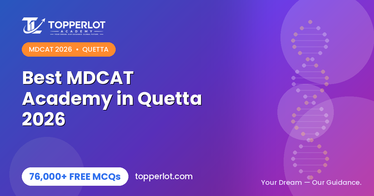 Best MDCAT academy in Quetta 2026 and free online option, Topperlot