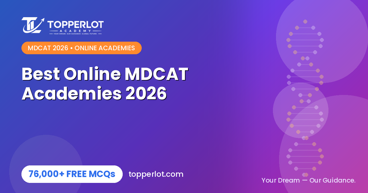 Best online MDCAT academies in Pakistan 2026 on Topperlot Academy