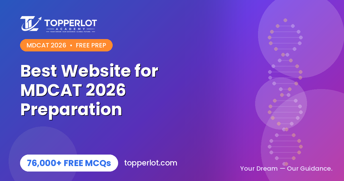 Best website for MDCAT 2026 preparation, Topperlot Academy free MCQs