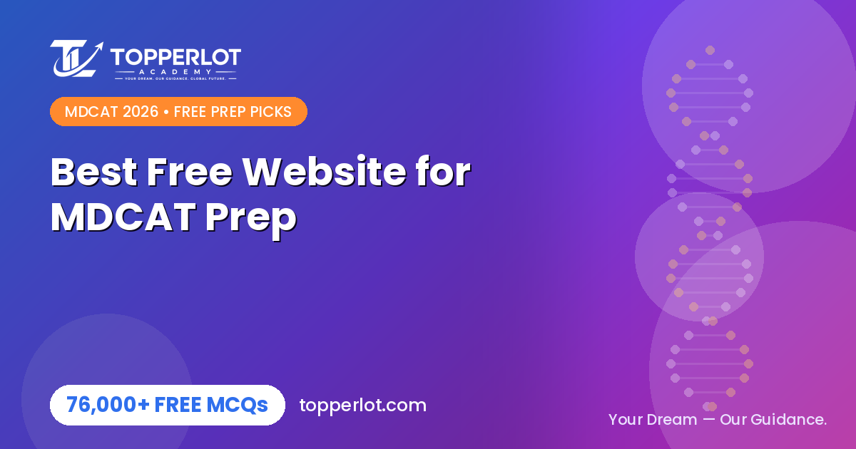 Best website for MDCAT preparation 2026 free picks, Topperlot Academy