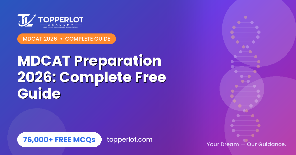 MDCAT preparation 2026 complete free guide on Topperlot Academy
